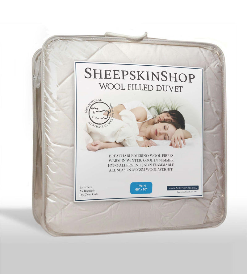 Wool Filled Duvet - Twin (66"x86")