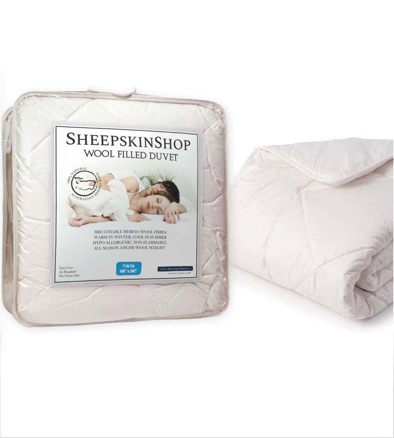 Wool Filled Duvet - Twin (66"x86")