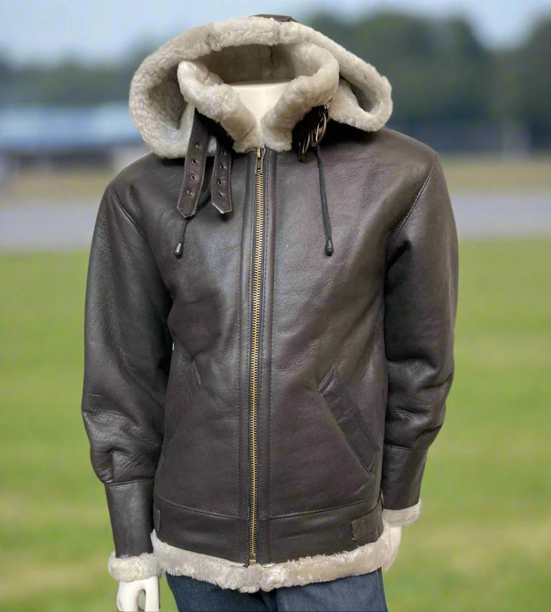 women's flight jacket with a hood