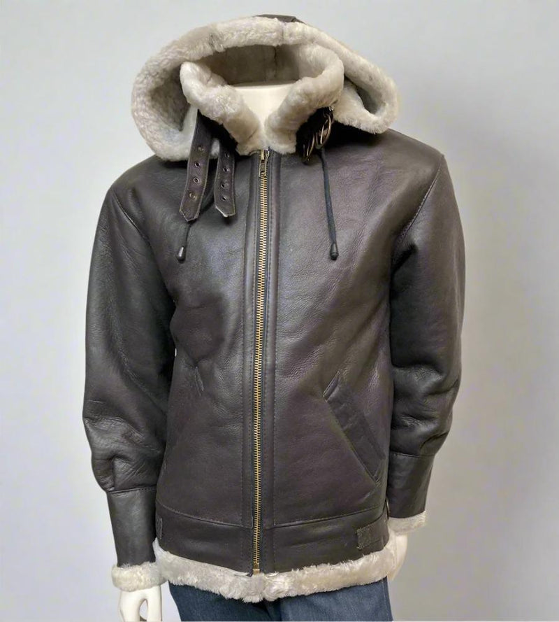 men's B3 bomber jacket with hood